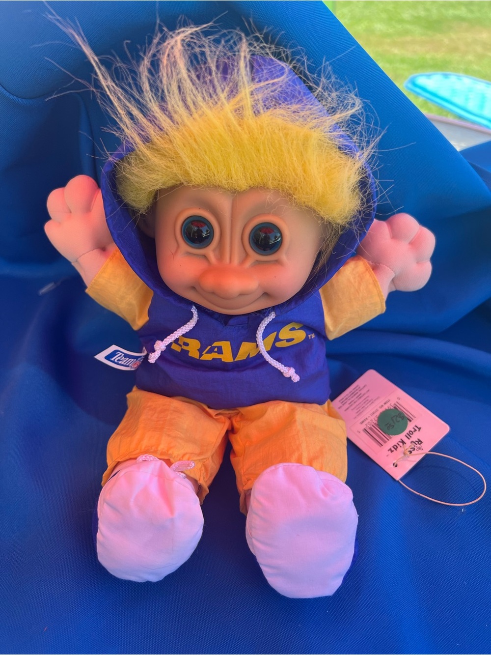 Vintage Team NFL Troll Kidz Los Angeles Rams Plush Doll w/ Original tags